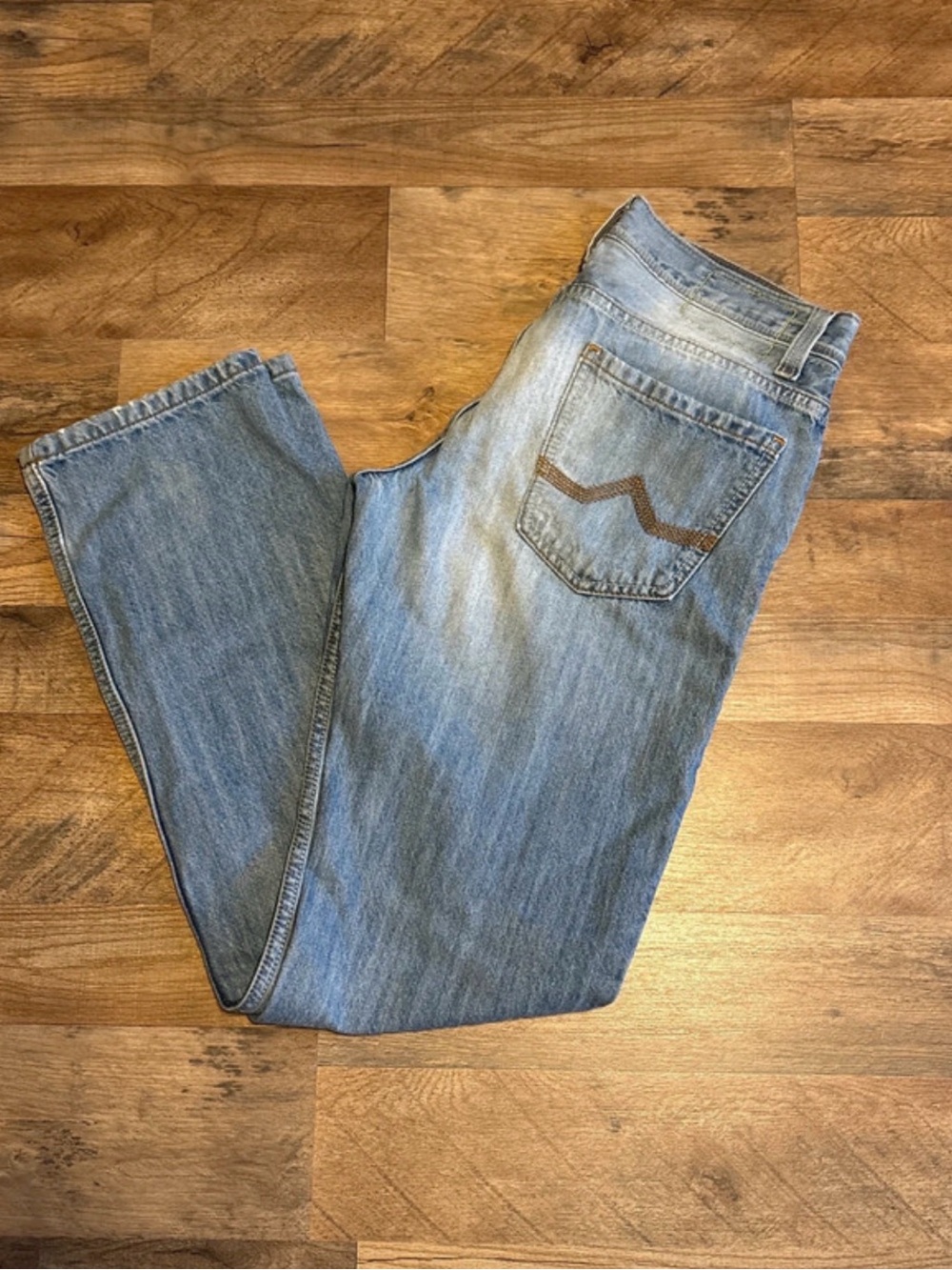 DKNY Men's Light Blue Bootcut Jeans